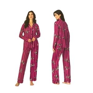Room Service Pink Zebra Pajama Set - M